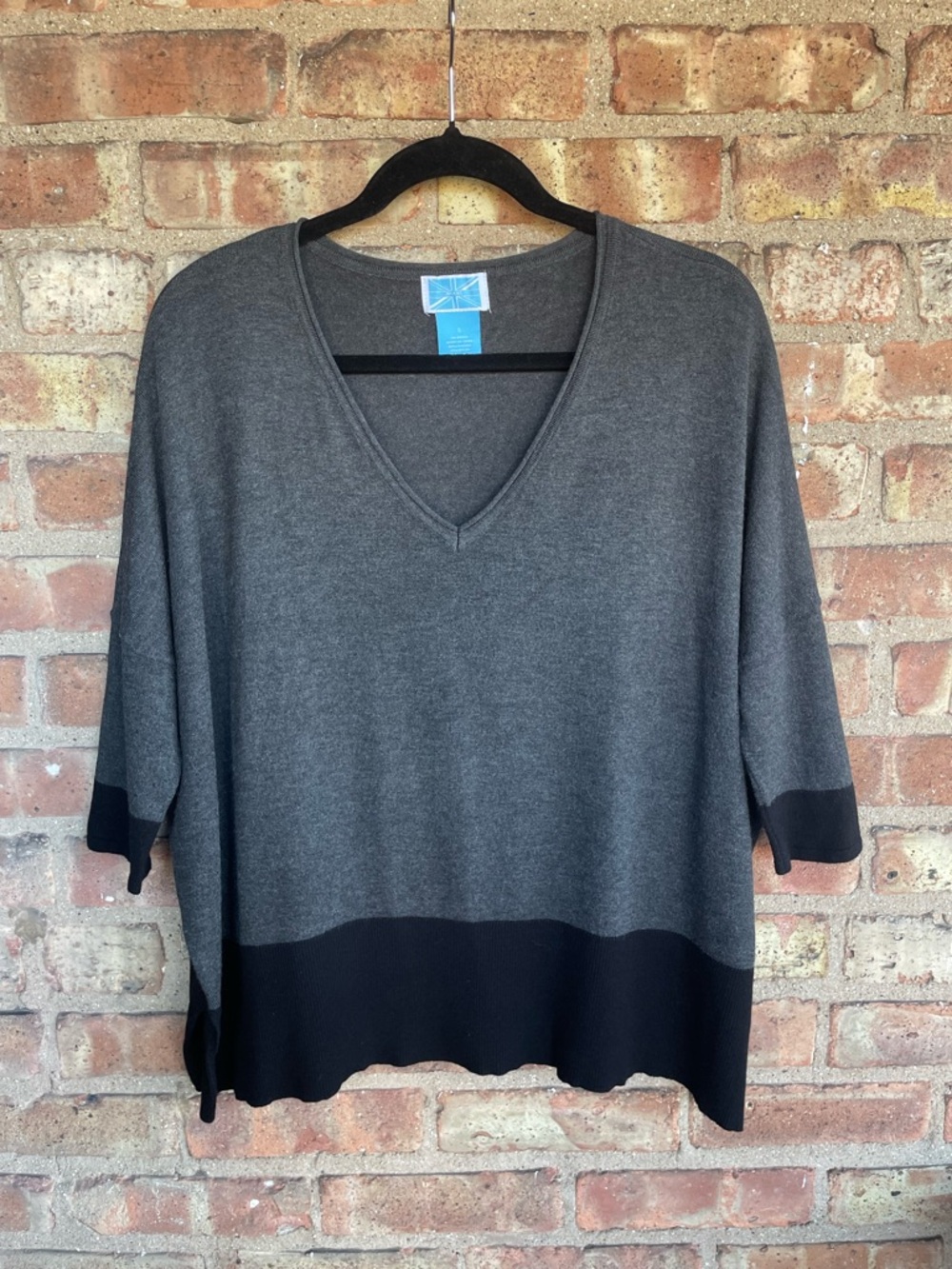 Survival Two-Tone V-Neck Sweater